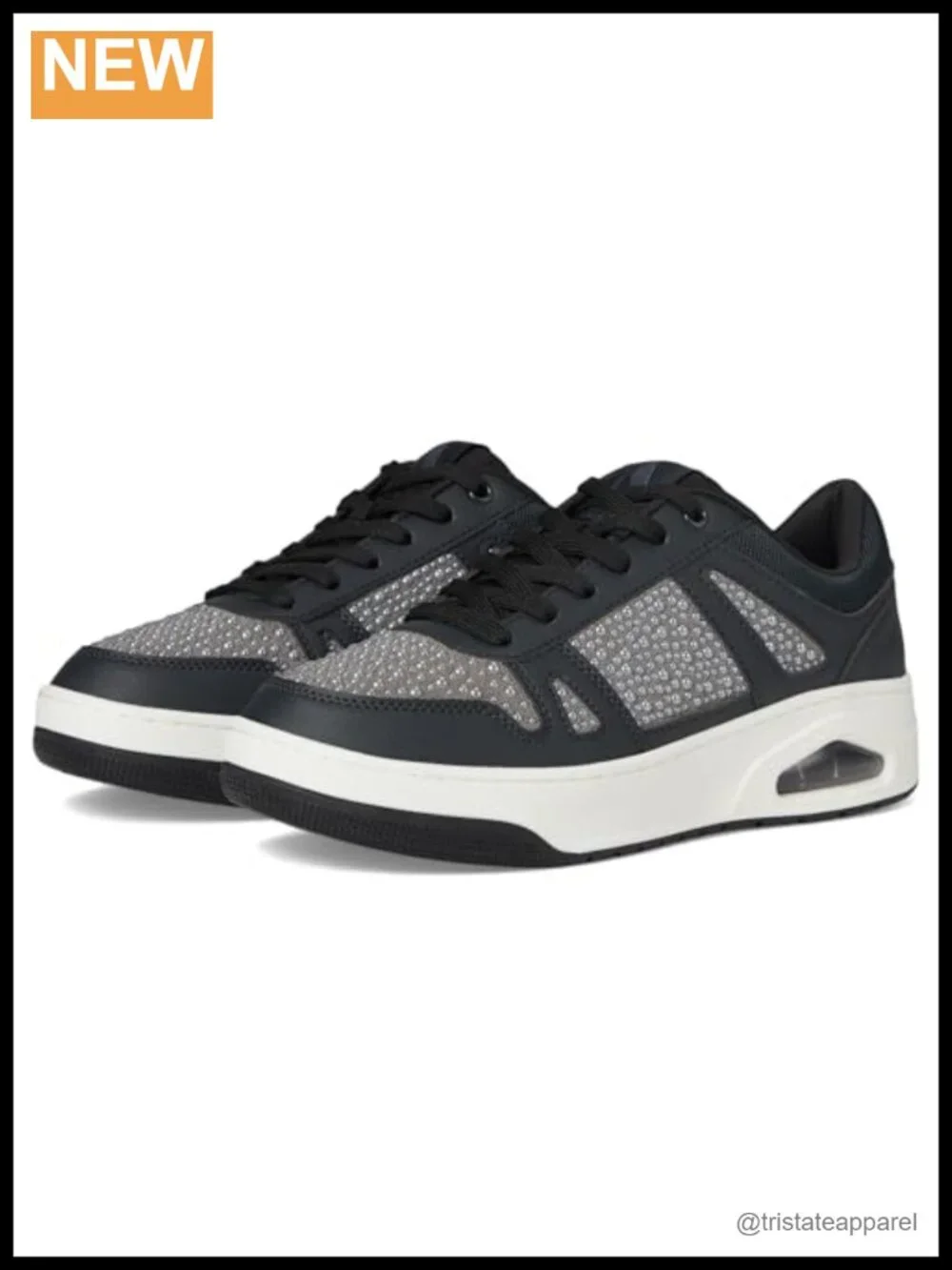 Women's Uno Court Sneakers with Faux Pearl & Caviar Beading, Memory Foam